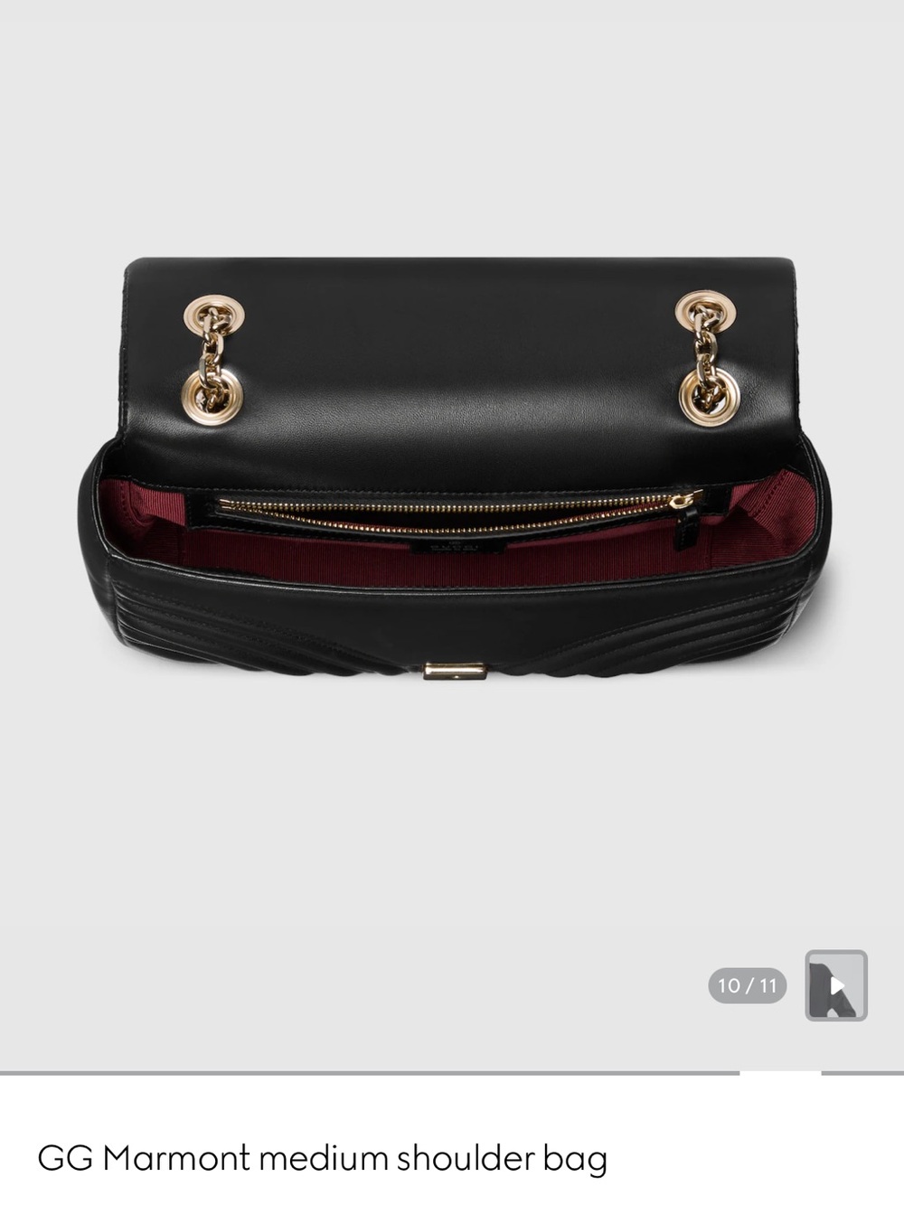 Brand New Gucci GG Marmont Medium Black Leather Shoulder Bag in box ❤️ - Picture 5 of 11